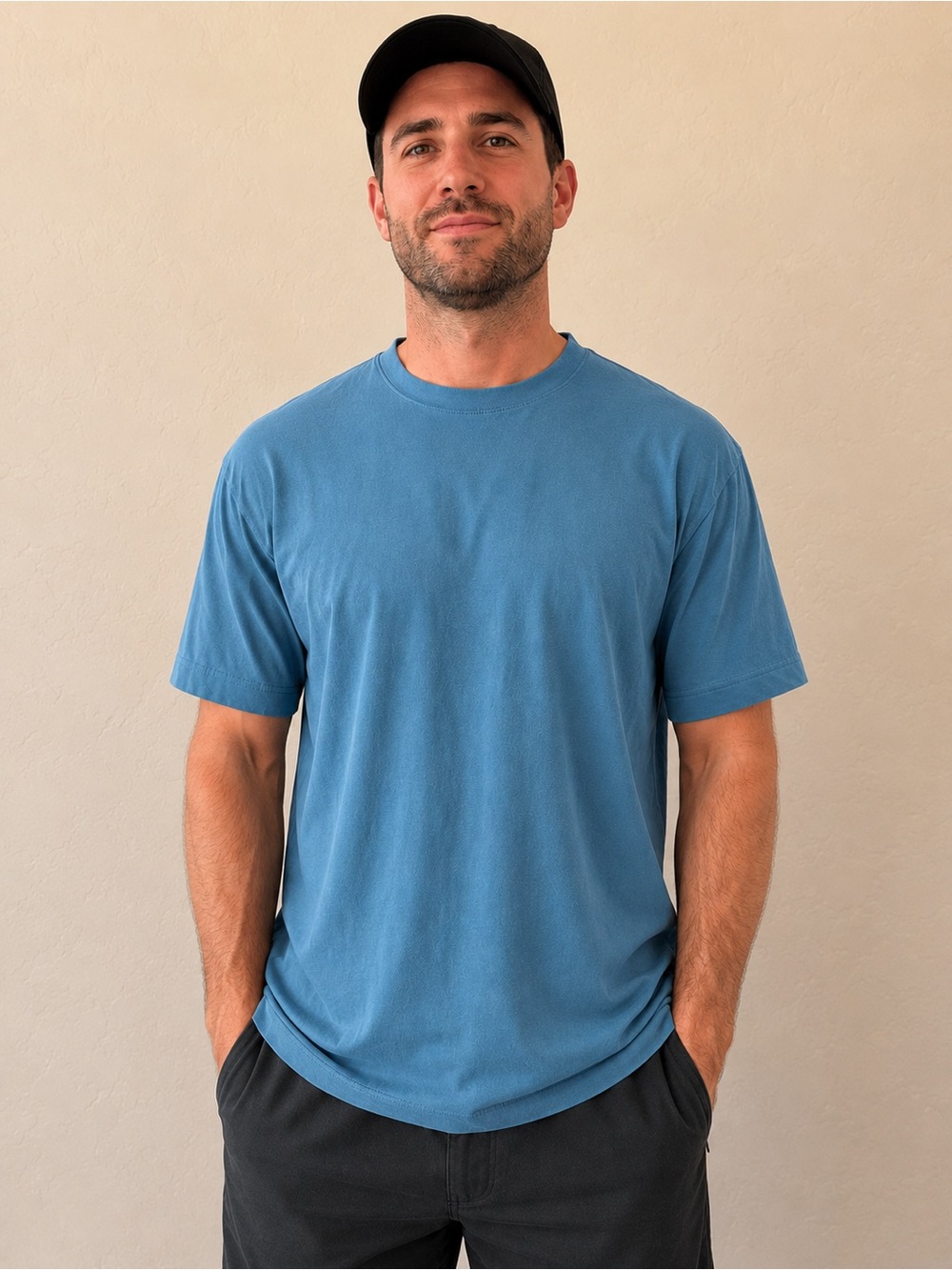 Fratelli Balzzano Blue 100% Cotton Tee 2XT Big & Tall EUC